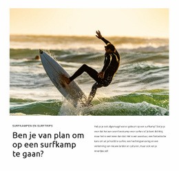 Surflessen Voor Beginners - HTML Website Maker