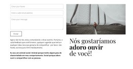 Nós Adoraríamos Ouvir Você Design Do Site