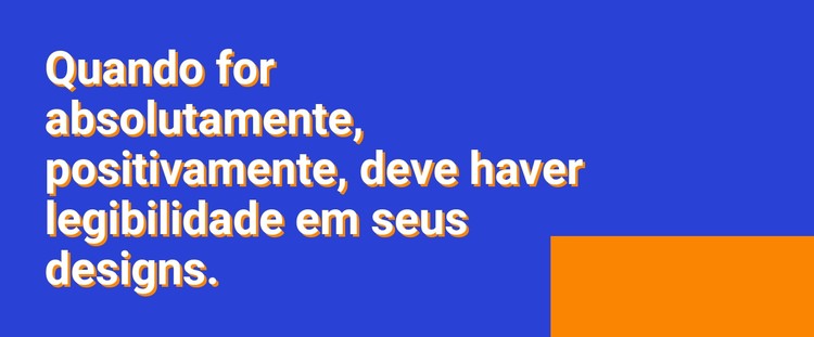 Título e retângulo de cor Template CSS