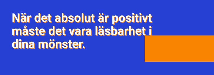 Rubrik och färg rektangel CSS -mall