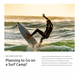 Beginner Surf Lessons - Website Template