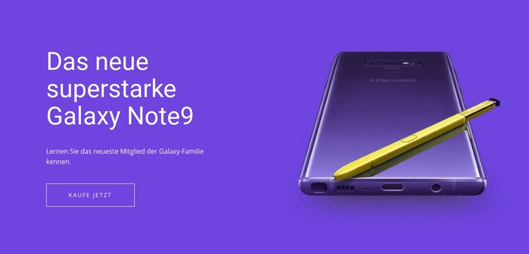 Samsung Galaxy Note HTML Website Builder
