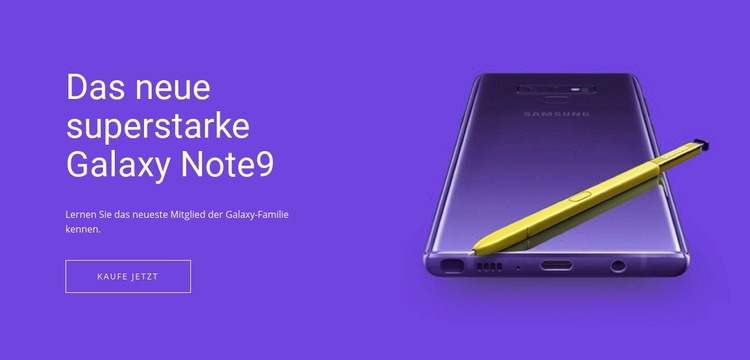 Samsung Galaxy Note Landing Page