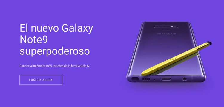 Samsung Galaxy Note Diseño de páginas web