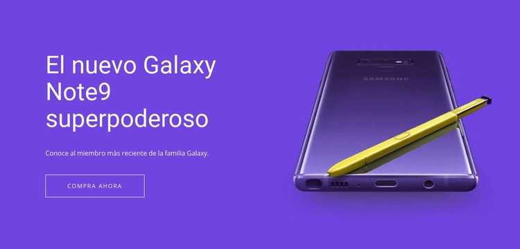 Samsung Galaxy Note Maqueta de sitio web