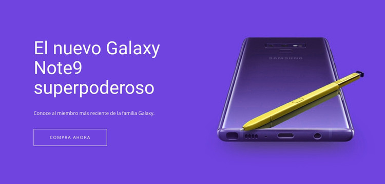 Samsung Galaxy Note Plantilla HTML