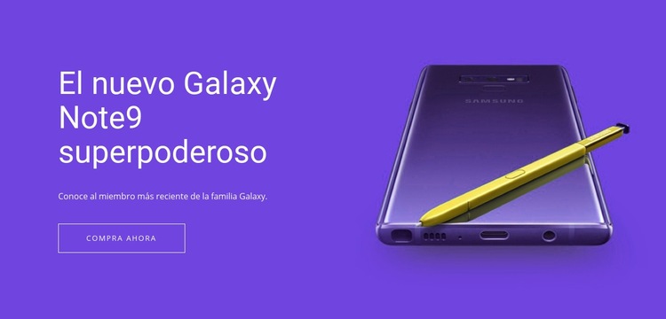 Samsung Galaxy Note Plantilla HTML5