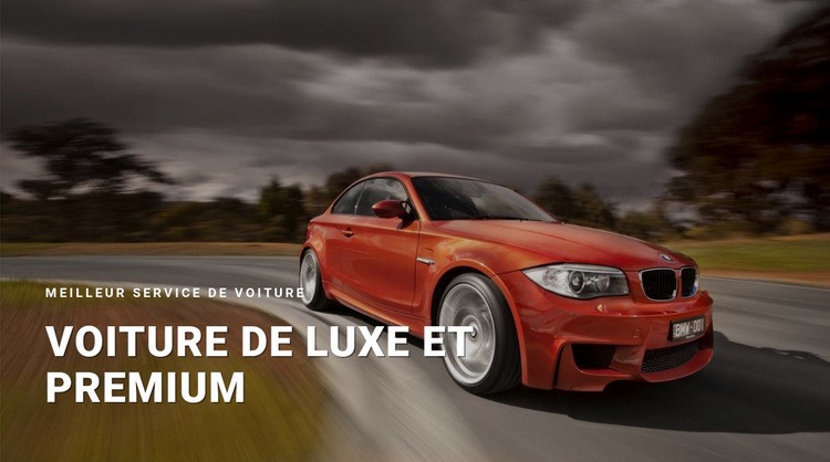 Voiture de luxe et premium Conception de site Web