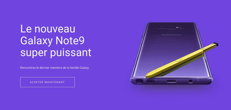 Samsung Galaxy Note Modèle HTML