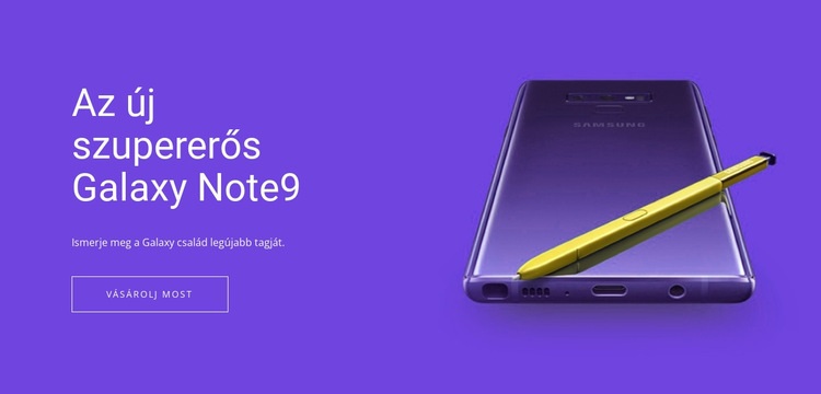 Samsung Galaxy Note Weboldal tervezés