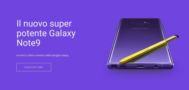 Samsung Galaxy Note Costruttore di siti web HTML