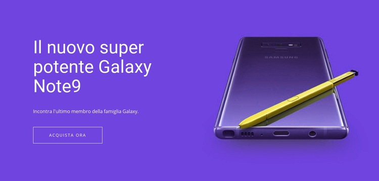 Samsung Galaxy Note Mockup del sito web