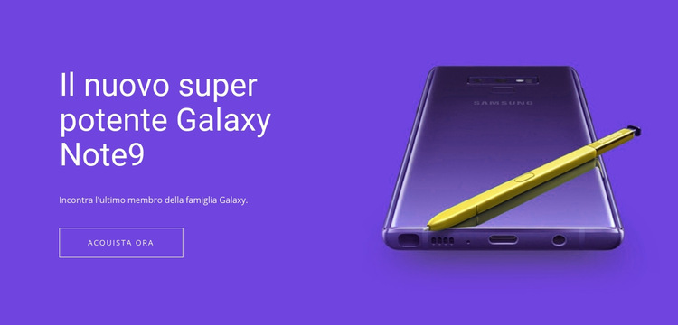 Samsung Galaxy Note Modello di sito Web