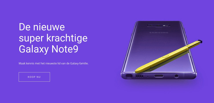 Samsung Galaxy Note HTML-sjabloon