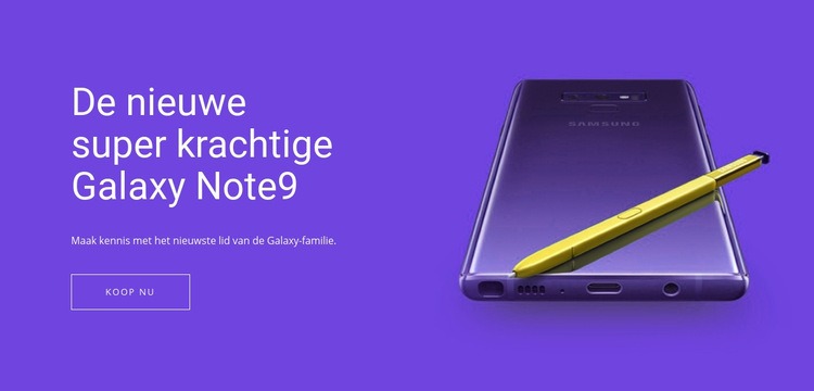 Samsung Galaxy Note Sjabloon voor één pagina