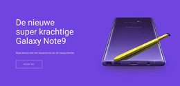 Samsung Galaxy Note - Eenvoudig Websitesjabloon