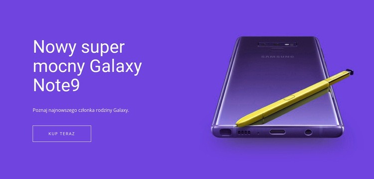Samsung Galaxy Note Makieta strony internetowej