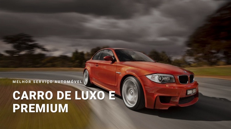 Carro de luxo e premium Construtor de sites HTML