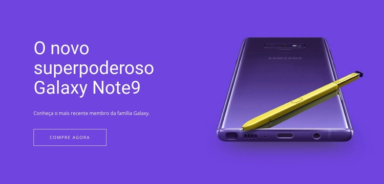 Galaxy Note Samsung Construtor de sites HTML