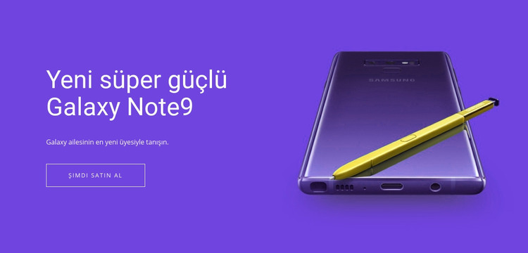Samsung Galaxy Note HTML Şablonu
