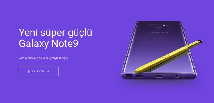 Samsung Galaxy Note Bir Sayfa Şablonu