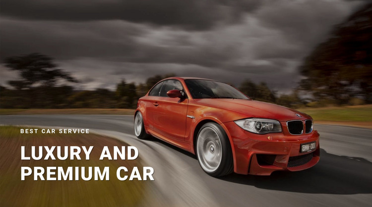 Luxury and premium car Web Design