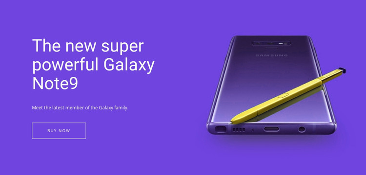 Samsung Galaxy Note Web Design