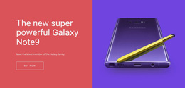 Samsung Galaxy Note - Homepage Design