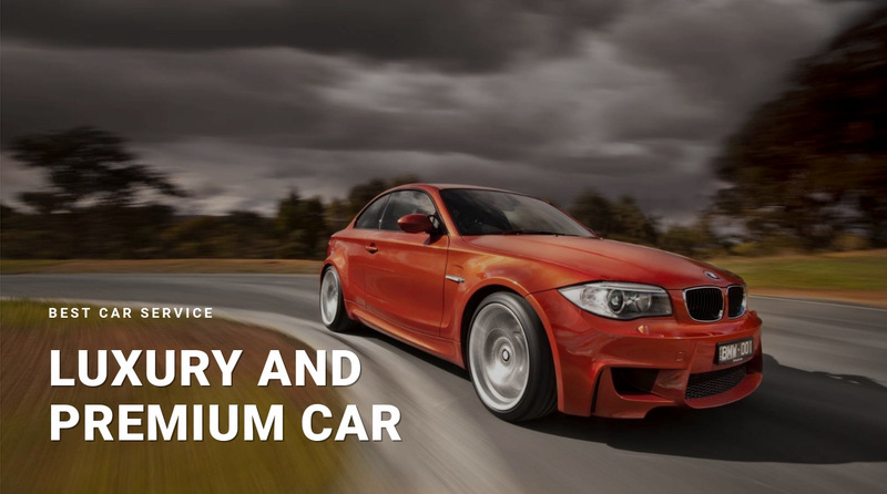 Luxury and premium car Web Page Design