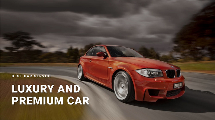 Luxury and premium car Website Builder Templates