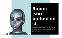 HTML Stránky Pro Lidsky Vypadající Žena Robot