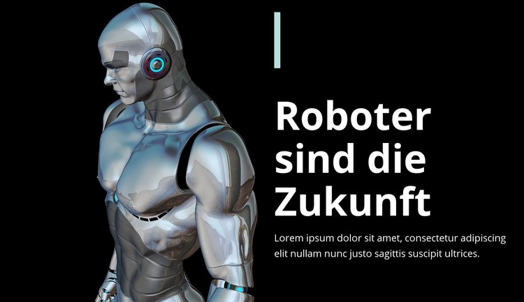 Roboter sind die Zukunft Website-Modell