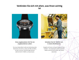 Smarte Uhren – Fertiges Website-Design