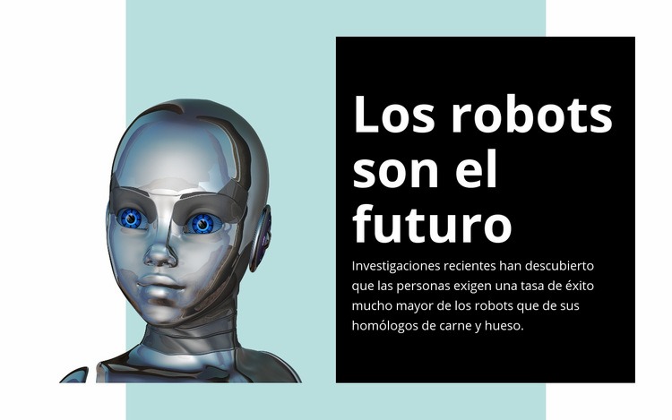 Robot de mujer de aspecto humano Plantillas de creación de sitios web