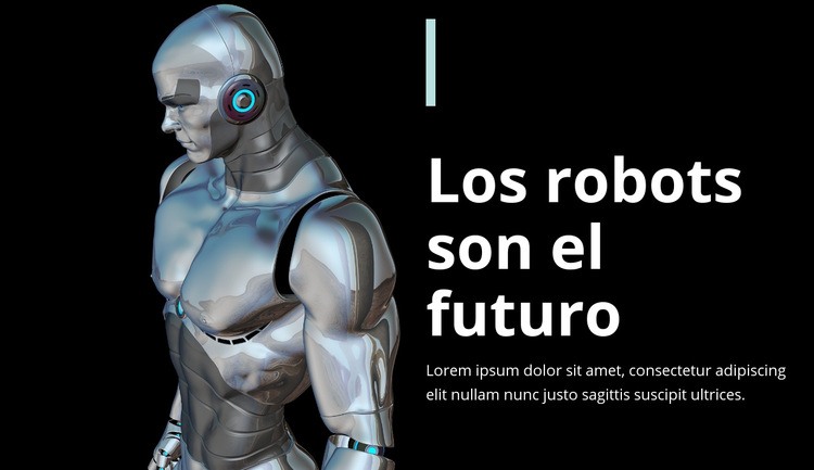 Los robots son el futuro Maqueta de sitio web
