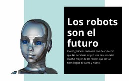 Página De Inicio Del Sitio Web Para Robot De Mujer De Aspecto Humano