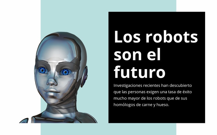 Robot de mujer de aspecto humano Plantilla HTML5
