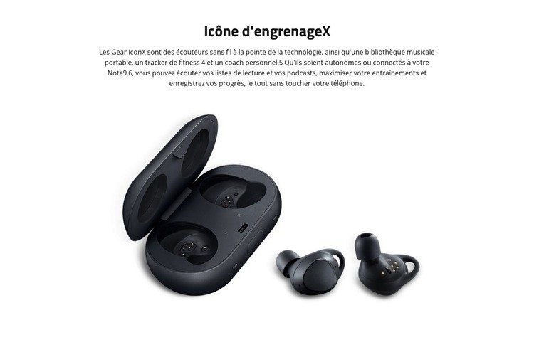 Casque Gear IconX Conception de site Web