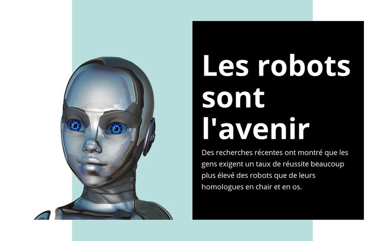 Robot de femme à la recherche humaine Conception de site Web