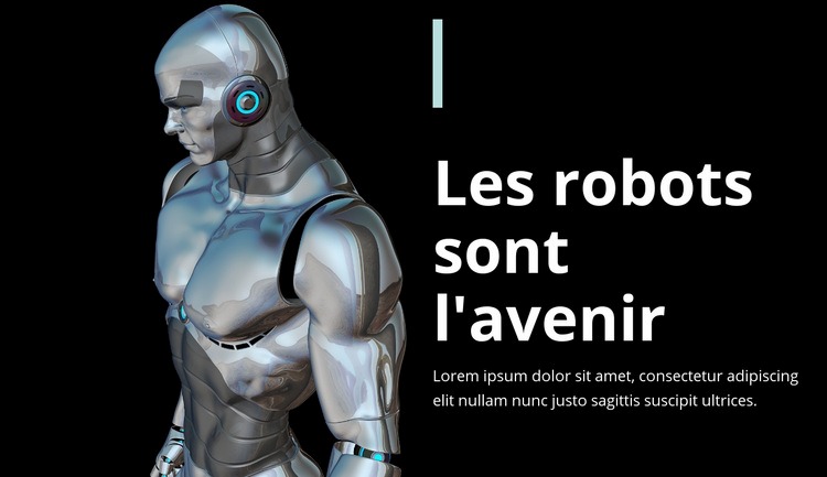 Les robots sont l'avenir Maquette de site Web