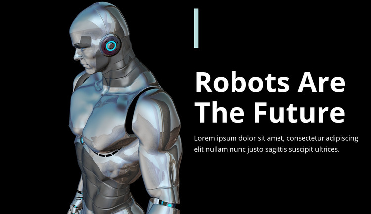 Robots are the future Homepage Design
