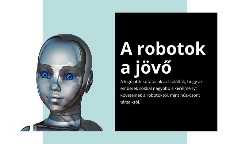Ember kinézetű nő robot Weboldal sablon