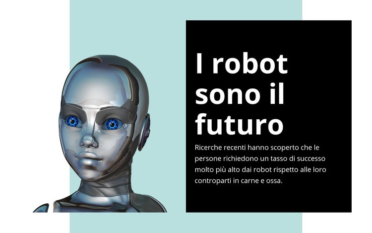 Robot donna dall'aspetto umano Costruttore di siti web HTML