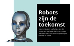 Website-Bestemmingspagina Voor Menselijk Uitziende Vrouw Robot