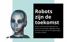 Menselijk Uitziende Vrouw Robot - Responsieve Websitesjablonen