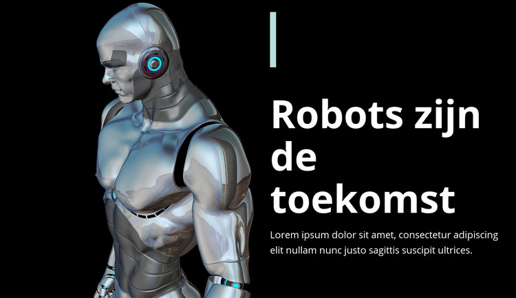 Robots zijn de toekomst Website sjabloon
