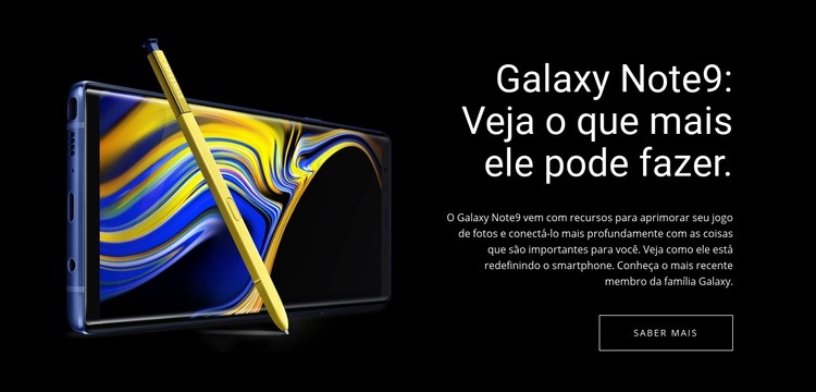 Galaxy Note Modelos de construtor de sites