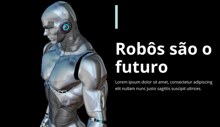 Robôs são o futuro Modelos de construtor de sites