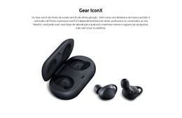 Auscultadores Gear IconX - Design Moderno Do Site