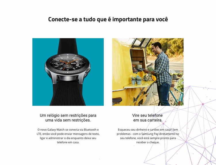 Relógios inteligentes Design do site